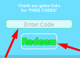 The code redeeming interface in Don't Press The Button X