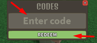 The code redeeming interface in Lost Kingdom Tycoon