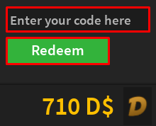 Dread enter codes box