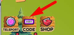 The Code button in Wood Merge Tycoon