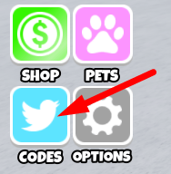 The Codes button in Log Flume Tycoon