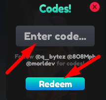 The code redeeming interface in Boss Tycoon