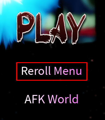 Xeno Online II: Sandbox reroll menu button