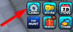 The Codes button in Loop Toilet Tower Defense