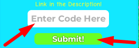 The code redeeming interface in 2 Player Villain Tycoon