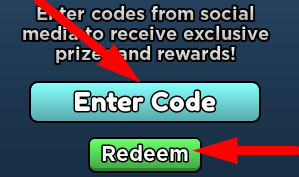 The code redeeming interface in Murder Mayhem