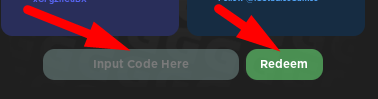 The code redeeming interface in No-Scope Arcade