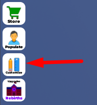 The Customize button in School Tycoon