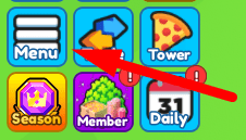 The Menu button in +1 Pizza Per Second