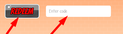 The code redeeming interface in Silly Simon Says