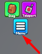 The Menu button in Trash Thieves