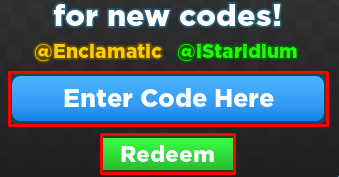 Idle Heroes Simulator enter codes box