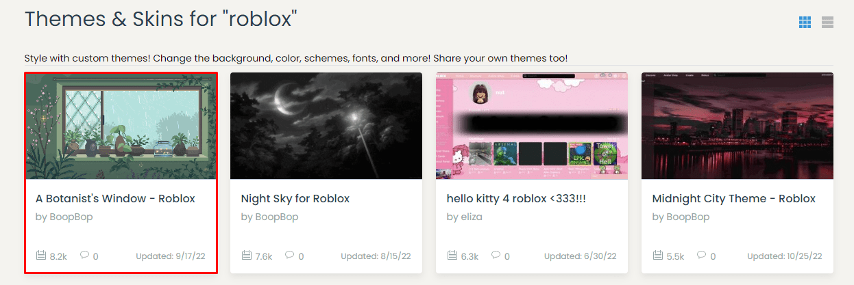 How To Get Custom Themes/BackGrounds On Roblox 