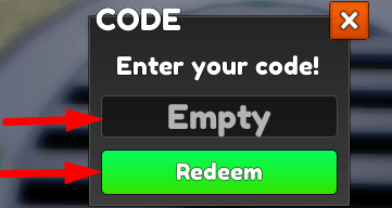 The code redeeming interface in Zombie Hunters