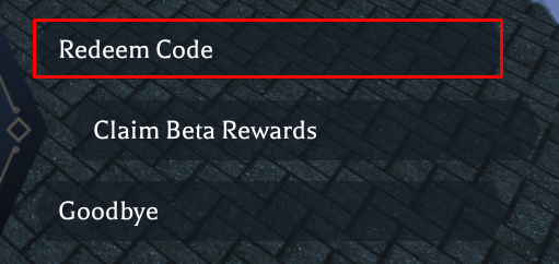 Venture Tale redeem code button