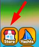 The Store button in Yacht Tycoon