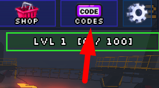 The codes button in Lethal Tower Defense