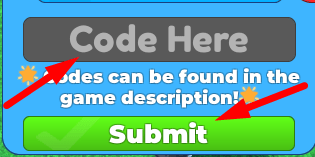 The code redeeming interface in Tropical House Tycoon