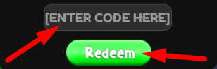 The code redeeming interface in Millionaire Mansion Tycoon