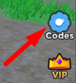 The Codes button in The Area 51 Tycoon