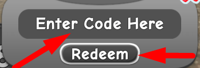 The code redeeming interface in Vacuum Eating Simulator