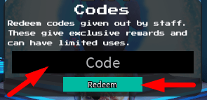 The code redeeming interface in Reminiscence Zombies