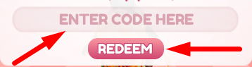 The code redeeming interface in My Salon Tycoon