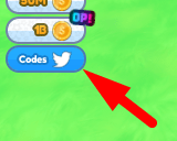 The Codes button in How Far Can You Kick?