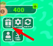 The Code button in Grow A Tree