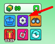 The Settings icon in Marble Run Tycoon 2