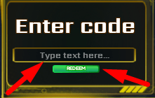 The code redeeming interface in Murder Drones Tower Defense