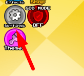 The Settings button in Speed Runner