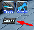 The Codes button in Sorcerer Tower Defense