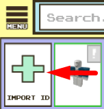 The Import ID button in Berry Avenue