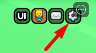 The Settings icon in Click To Get Big Simulator