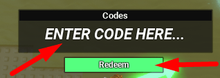 The code redeeming interface in Unknown RNG