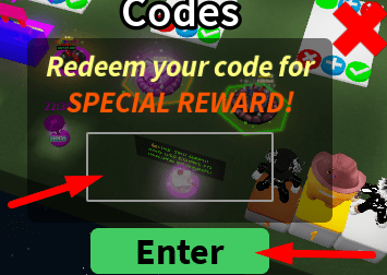 The code redeeming interface in Pop It Trading