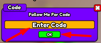 The code redeeming interface in Pet ATK Simulator