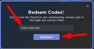 The code redeeming interface in Moderator Life