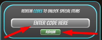 The code redeeming interface in Zombie Tycoon