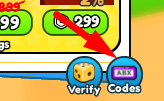 The Codes button in Egg Empire