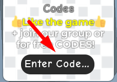 The code redeeming interface in Super Car Tycoon