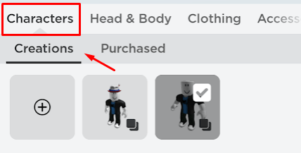 Delete outfits mobile creations button