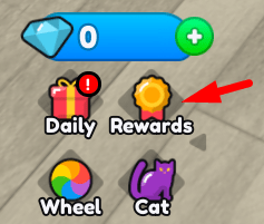 The Rewards button in Hamster Simulator 2