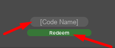 The code redeeming interface in Jackpot Reign