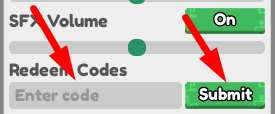 The code redeeming interface in Mining Factory Tycoon