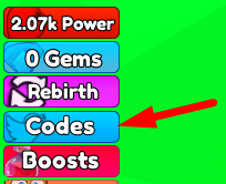 The Codes button in Magic Power Simulator