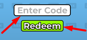 The code redeeming interface in Smoothie Factory Tycoon