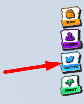 The Twitter button in Cat Washing Tycoon