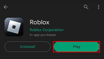 Update Roblox Roblox play store play button